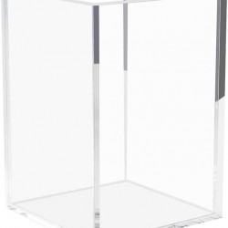 Clear Acrylic Pen Holder ,Desktop Pencil Cup Organizer for Office Desk Accessory (2 Pack)