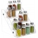 Clear Acrylic Spice Organizer, (5 Tiers) Seasoning Shelf Kitchen Spice for Countertop Pantry Cabinet