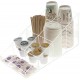 Clear Acrylic Coffee Station Organizer for Break Room, Kitchen Cups/Lids/Sugar/Tea/Stirrers( 7 compartments)