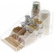 Clear Acrylic Coffee Station Organizer for Break Room, Kitchen Cups/Lids/Sugar/Tea/Stirrers( 7 compartments)