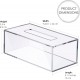 Clear Acrylic Tissue Box for Bathroom (24x13x9 cm)