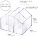 Clear Acrylic Silverware Organizer for Kitchen, suitable for organizing Spoons, Forks & Napkin Holder, Countertop (5 Compartments)