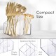 Clear Acrylic Silverware Organizer for Kitchen, suitable for organizing Spoons, Forks & Napkin Holder, Countertop (5 Compartments)