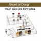Clear Acrylic Spice Rack Organizer For Cabinet, (6 Tier) Spice Shelf Can Organizer for Kitchen Pantry Countertop