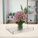 Acrylic Serving Tray (35x28)cm, Spill Proof, Clear Decorative Tray, Coffee tray, Table Countertop with Handles tray 
