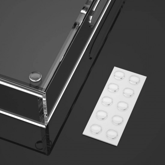 Acrylic Serving Tray (38x38)cm, Spill Proof, Clear Decorative Tray, Coffee tray, Table Countertop with Handles tray 