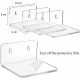 Small Clear Acrylic Wall Shelves (9x10x5cm), Display Ledges for Mini Decor, Display Shelf Floating Wall Mounted Shelf,(8Pack)