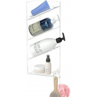 Acrylic Bathroom Organizer & Shampoo Holder, Wall Mounted, Sturdy and Durable, (One Shelf)