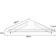  رف زاويه منظم صغير من الاكريلك الشفاف