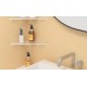 Clear Acrylic Wall Mount Floating Corner Shelf (28x38cm)for Bottles, Cups and Plants(4 Pack)