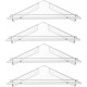 Clear Acrylic Wall Mount Floating Corner Shelf (28x38cm)for Bottles, Cups and Plants(4 Pack)