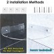 Clear Acrylic Shower Shelf Corner for Bathroom Wall Mounted Shower Organizer with Adhesive (2 Pack)