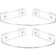 Clear Acrylic Shower Shelf Corner for Bathroom Wall Mounted Shower Organizer with Adhesive (2 Pack)
