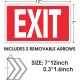 EXIT Signs Glow In The Dark EXIT Decals, EXIT Phot luminescent Signs Stickers, 3 Pack (12x7cm)