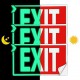 EXIT Signs Glow In The Dark EXIT Decals, EXIT Phot luminescent Signs Stickers, 3 Pack (12x7cm)