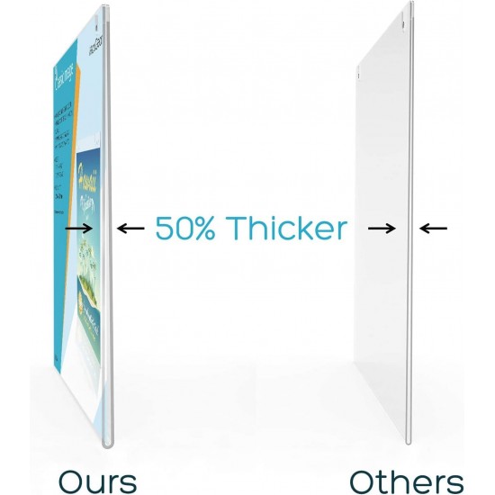  Clear Acrylic Sign Holder (A4), Wall Mount, Sign Holder Picture Frames, with Screws (21x29.7cm) (6 Pack)