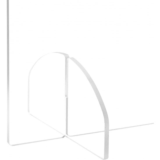 Protective Acrylic Portable Corona Guard, Freestanding Cough for Workers, Receptionists & Customers (75x60cm)