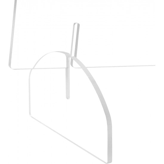 Protective Acrylic Portable Corona Guard, Freestanding Cough for Workers, Receptionists & Customers (75x60cm)