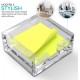 Clear Acrylic Notepad Holder with Pads - Sticky Notes Holder - Sticky Notepad Holder Perfect for Dorm Room and Office Desk Organization