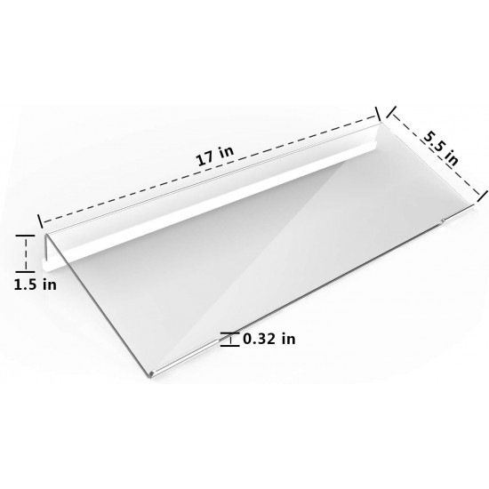 Clear Acrylic Tilted Computer Keyboard Holder for Easy Ergonomic Typing for Stand Office Desk, Home, School, Great Gifts Any Holidays and Festivals