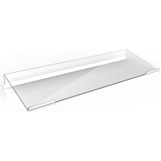 Clear Acrylic Tilted Computer Keyboard Holder for Easy Ergonomic Typing for Stand Office Desk, Home, School, Great Gifts Any Holidays and Festivals