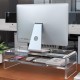 Acrylic Monitor Stand, 2 Tiers Computer Monitor Riser, Monitor Riser,Office, Business, PC Desk Stand for Keyboard Storage