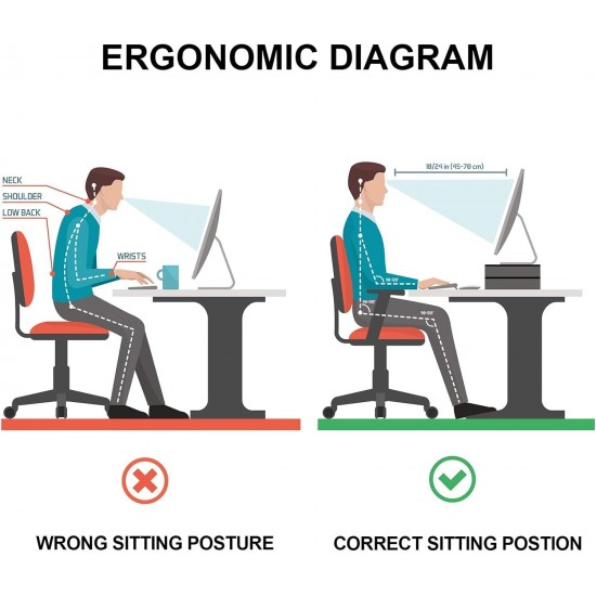 Acrylic Monitor Stand, 2 Tiers Computer Monitor Riser, Monitor Riser,Office, Business, PC Desk Stand for Keyboard Storage