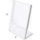 Clear Acrylic Sign Holder (10x15 cm), Slant Back, Desktop Flyer Holder Document Holder Paper Display Stand (6 Pack)