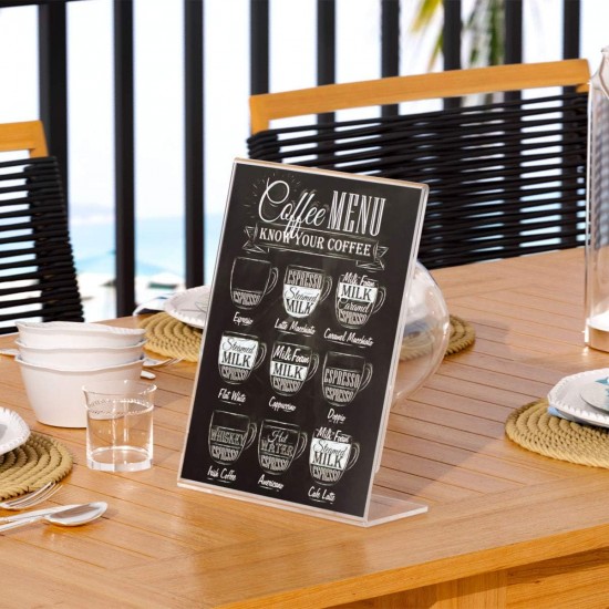 Clear Acrylic Sign Holder (10x15 cm), Slant Back, Desktop Flyer Holder Document Holder Paper Display Stand (6 Pack)