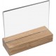 Clear Acrylic Table Stand with Wooden Base, A6 Landscape Format (2 Pack)