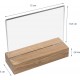 Clear Acrylic Table Stand with Wooden Base, A6 Landscape Format (2 Pack)