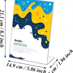Acrylic Slant Back Sign Holder, size A5 (2 Pack)