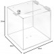Clear Acrylic Box with Lock (20x20x20cm) for Suggestion, Donation & Promotion
