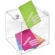 Clear Acrylic Box with Lock (20x20x20cm) for Suggestion, Donation & Promotion