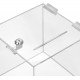 Clear Acrylic Box with Lock (20x20x20cm) for Suggestion, Donation & Promotion