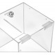 Clear Acrylic Box with Lock (20x20x20cm) for Suggestion, Donation & Promotion