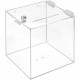 Clear Acrylic Box with Lock (20x20x20cm) for Suggestion, Donation & Promotion