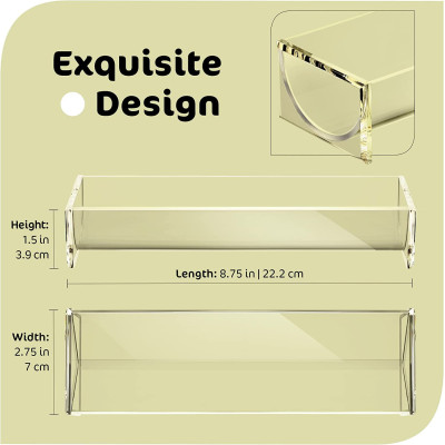 Cracker Tray for Serving, Set of 2 Rectangular Cracker Holder for Serving Trays, Food Display Cracker Serving Tray Stand for Home, Party & Charcuterie Board Platter, Acrylic riser