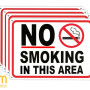 (4-Pack) No Smoking Signs for Business No Vaping Sign 10