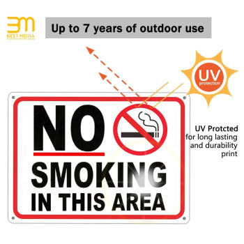(4-Pack) No Smoking Signs for Business No Vaping Sign 10