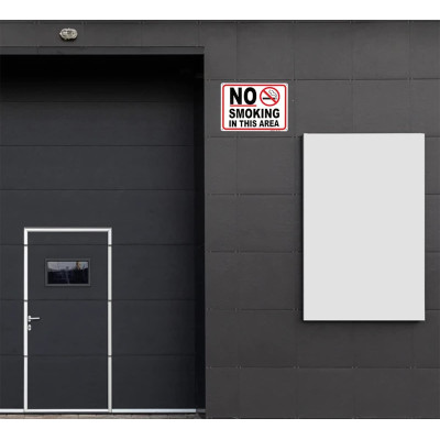 (4-Pack) No Smoking Signs for Business No Vaping Sign 10