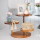 Wooden Tower Stand with 3 Tier, Cupcake Display Stand Dessert and Pastry Holder for Birthday Baby Shower