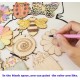 (54 PCS) Unfinished Blank Wooden Cutouts Craft for Kids, Suit for Children's Painting DIY Room Decoration or Gift Giving Surprise 