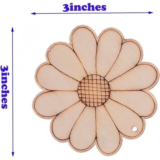(54 PCS) Unfinished Blank Wooden Cutouts Craft for Kids, Suit for Children's Painting DIY Room Decoration or Gift Giving Surprise 