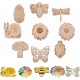 (54 PCS) Unfinished Blank Wooden Cutouts Craft for Kids, Suit for Children's Painting DIY Room Decoration or Gift Giving Surprise 